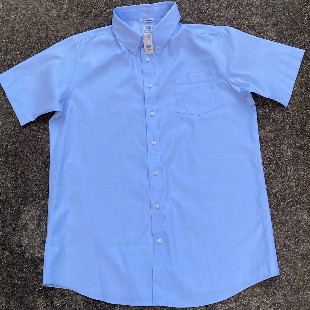 Talbots Kids Boys Size 20 S Sleeve Button Down NWT